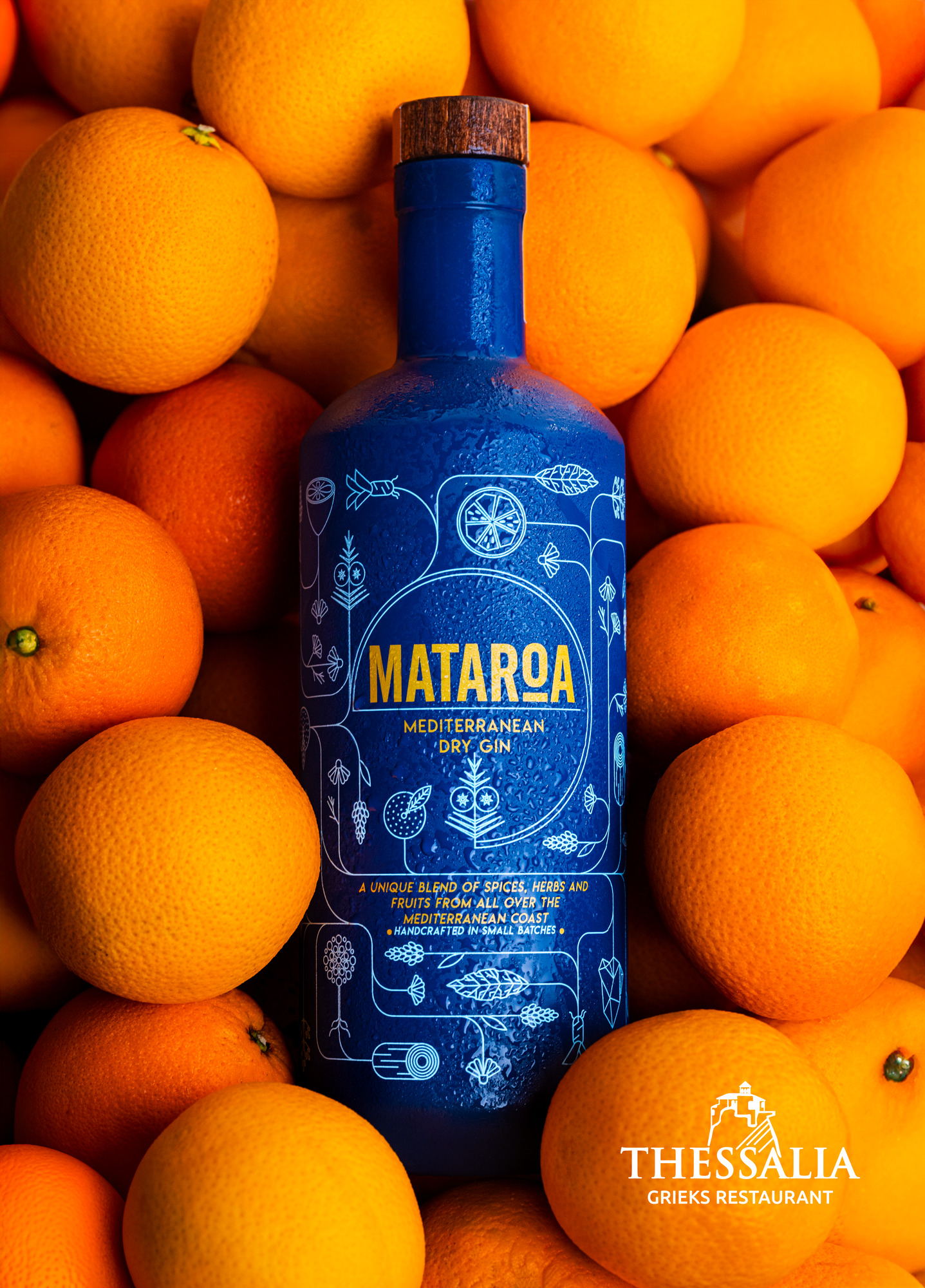 Mataroa gin cocktail bij Thessalia